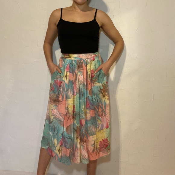 Vintage 80s Abstract Pastel Ocean Matching Set - Picture 8 of 11